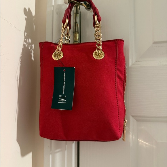INC International Concepts its a mini red bag super cute it has a crossbody stra - Picture 2 of 6